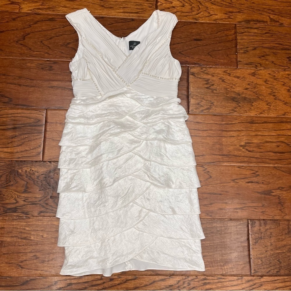Adrianna papell beaded sleeveless cocktail dress‎